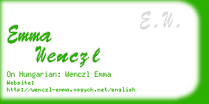 emma wenczl business card